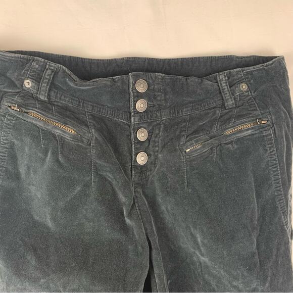 Free People women's size 8 black Velvet flare Pants - Picture 7 of 11